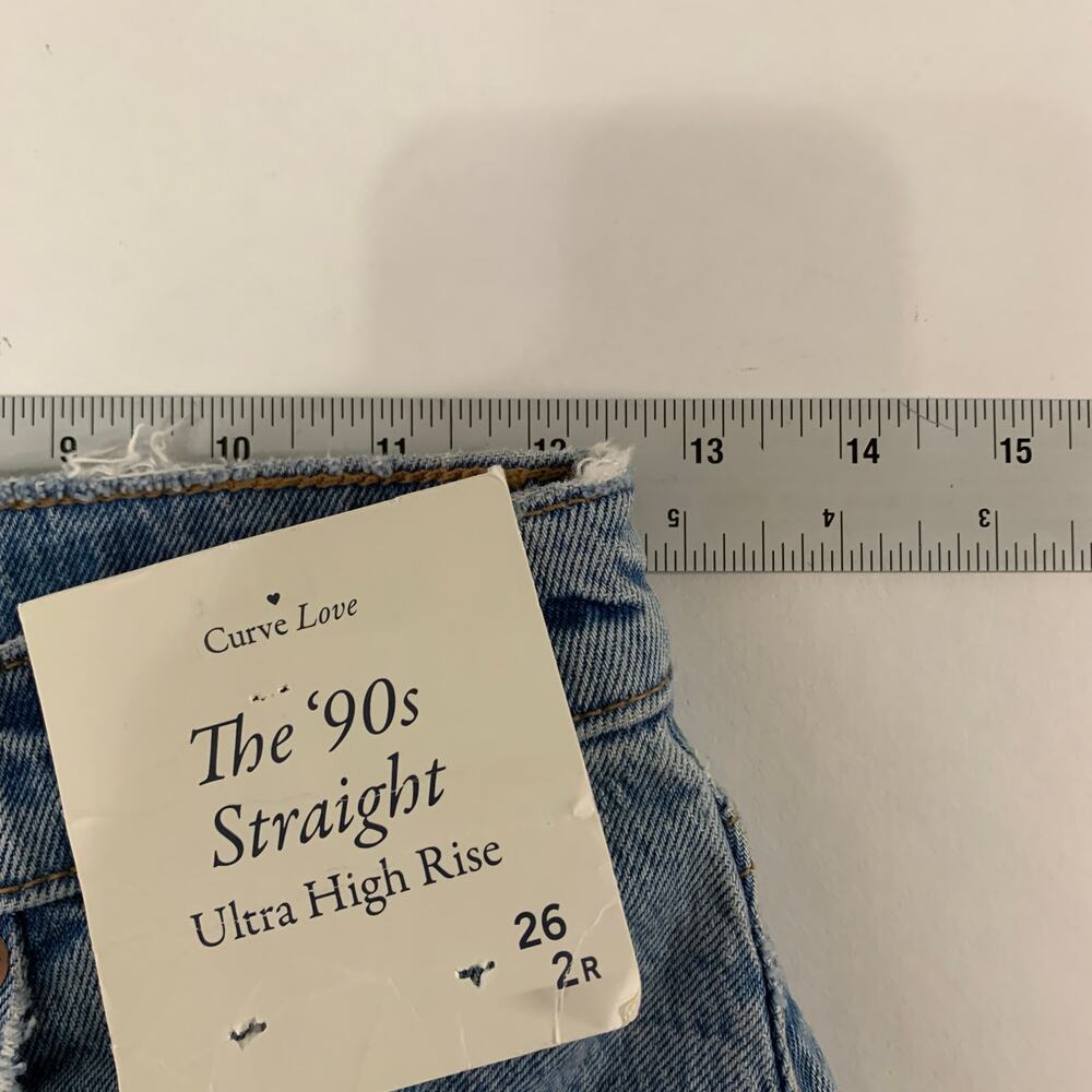 Abercrombie & Fitch The 90's Straight Ultra High Rise Curve Love Jeans 26 NEW - Picture 4 of 9